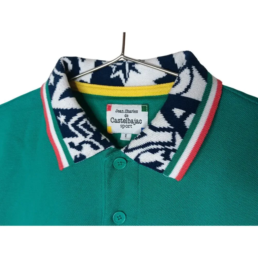 Jean Charles de Castelbajac Sport Men’s Polo Shirt Green Anchors Away Sz 1 Small - Picture 7 of 15